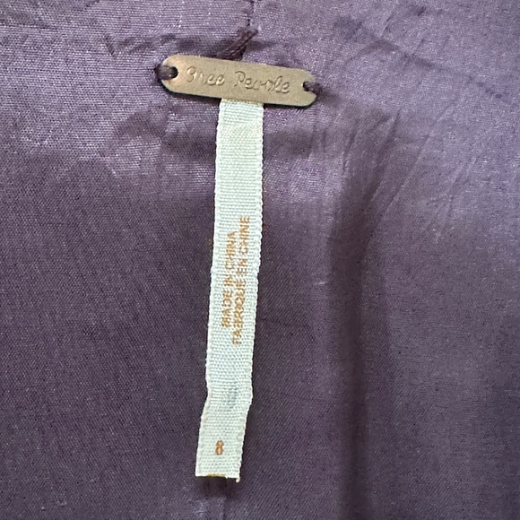 Free People Cotton Velvet Jacket Fully Lined Floral Bow Boho Small Petite - Picture 2 of 13